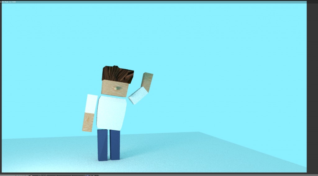 Blocky Man Low Poly Textured Rigged preview image 1